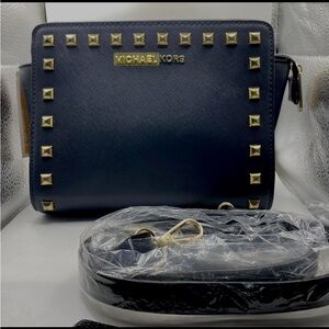 Michael Kors  Crossbody Bag with Gold Studs New
